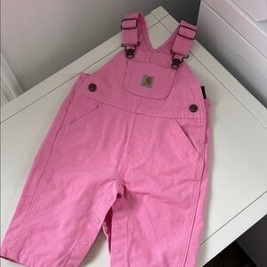 Carhartt Kids Overalls in Vivid Pink